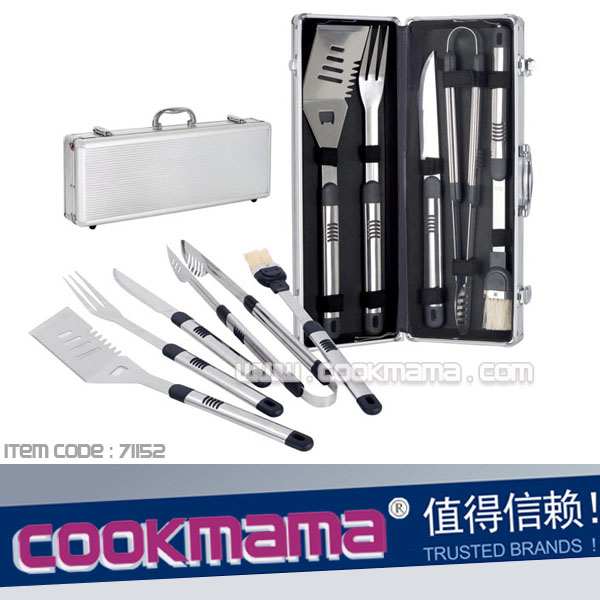 5pcs alumium handle barbecue tools
