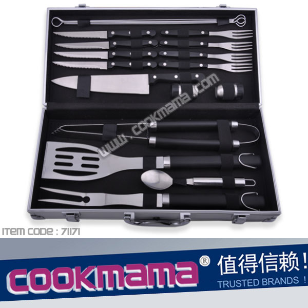 19pcs stainless steel barbecue