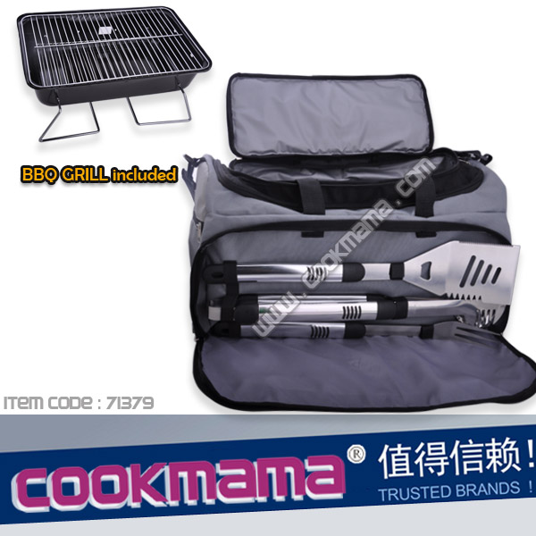 3pcs Cooler bag,ice bag bbq BBQ Tools set with charcoal grill oven