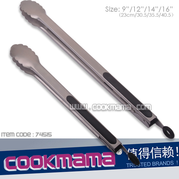 stainless steel silicone food tongs