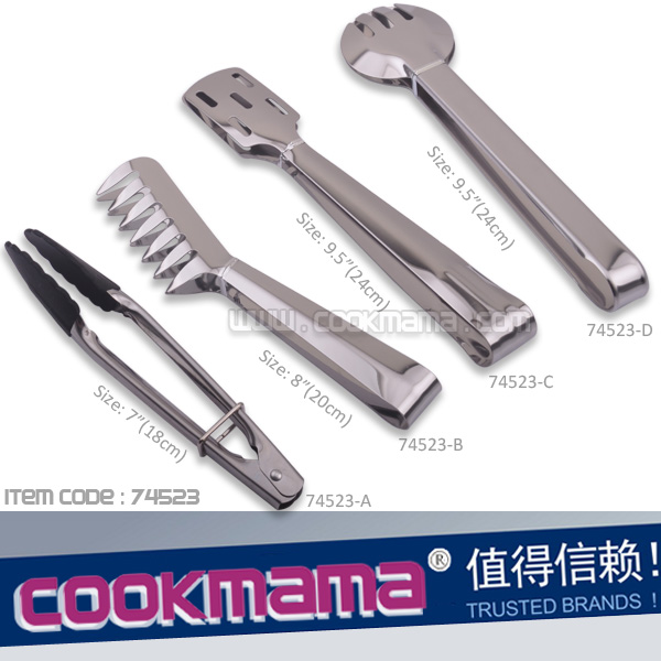 stainless steel serving tongs