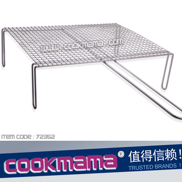 chrome plated grill basket with feet