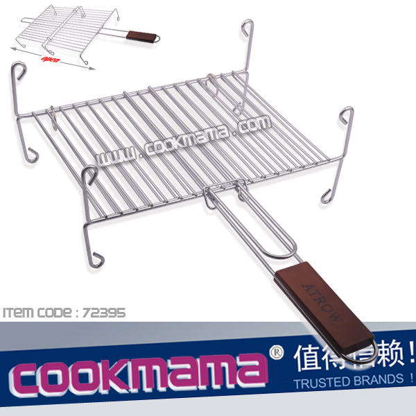 chrome plated folding grill basket