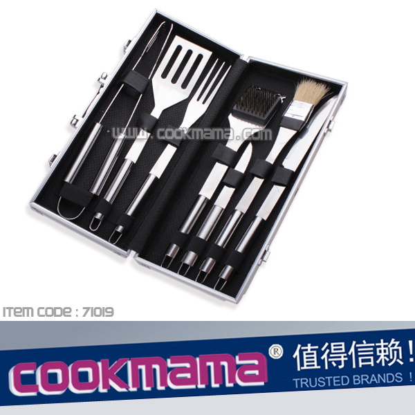 7pcs barbeque tool set,barbecue tool set,bbq tool set,grill tool set with case