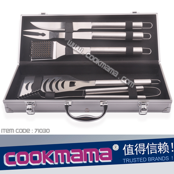 5 pcs stainless steel handle bbq tool set
